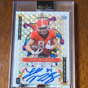 Ladd McConkey 1 Of 1 Autograph On Joker Card